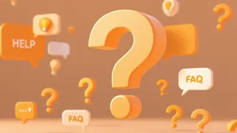 Help and FAQ concept with question marks